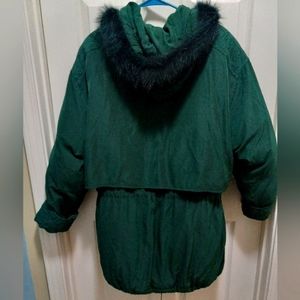 Express vintage down puffer long winter coat